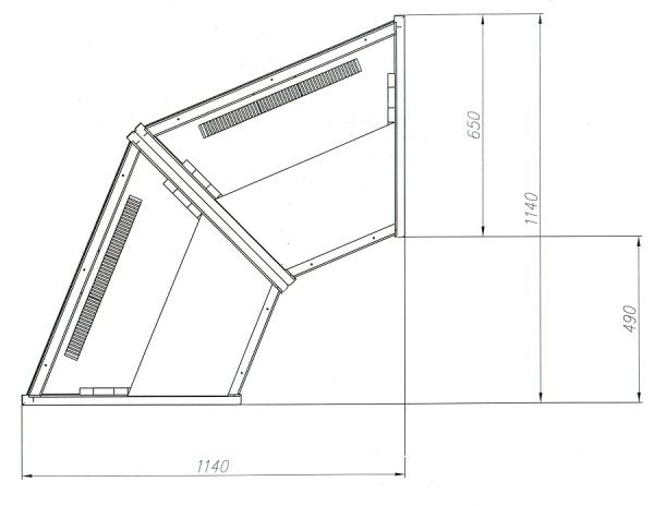 Витрина холодильная кондитерская K70 VM-3 LIGHT (ВХСв - У1д Carboma)