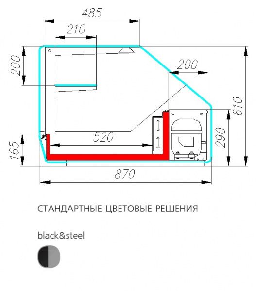 Холодильная настольная витрина AC87 SM 1,0-11