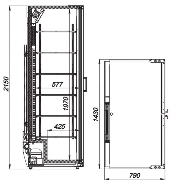 Шкаф холодильный Аркто Max 1602-Eco-L