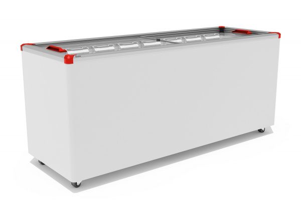 Ларь холодильный Gellar MG 700 C (MG700C) красный с прямым стеклом