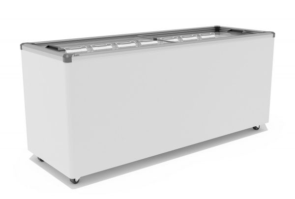 Ларь морозильный Gellar FG 700 C (FG700C) серый с прямым стеклом