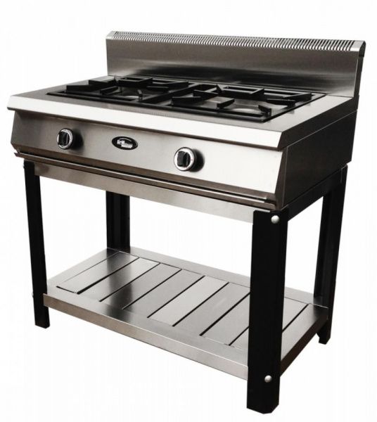 Плита газовая Grill Master Ф2ЖТЛПГ (П) усиленная на подставке двухгорелочная (50018)